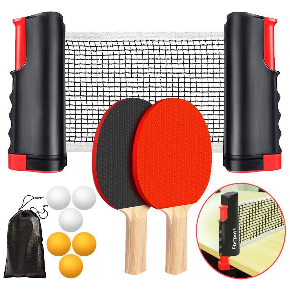 Table Tennis Dimension - Set Jaring Ping Pong Retractable dengan
