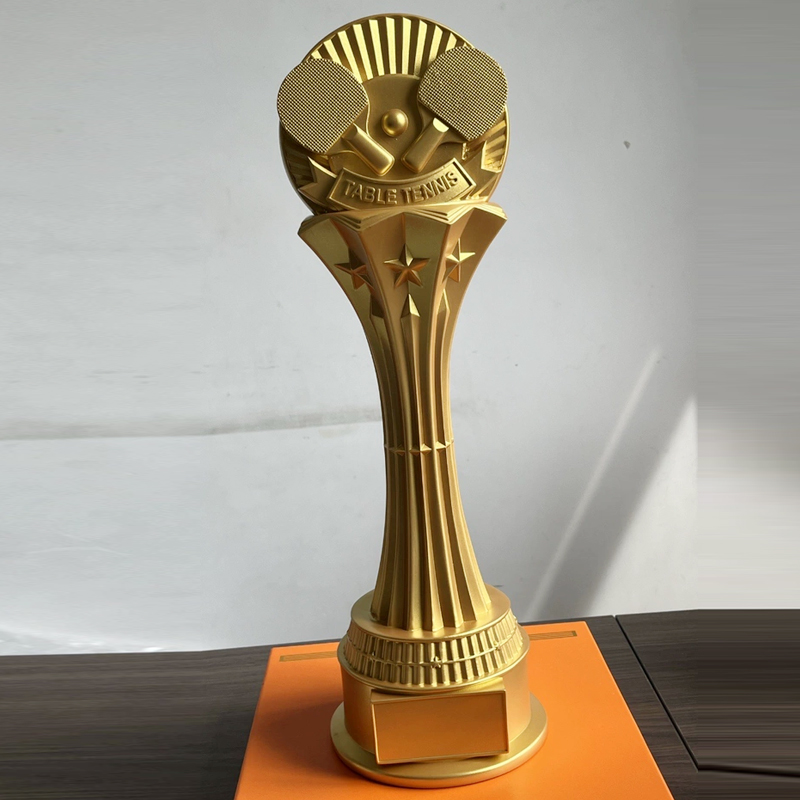 Table Tennis Usa Team - Trofi Resin Tenis Meja 49CM yang