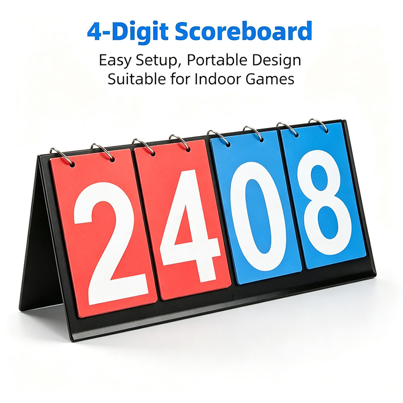 Table Tennis Dimension - Papan Skor Lipat 4 Digit Portabel