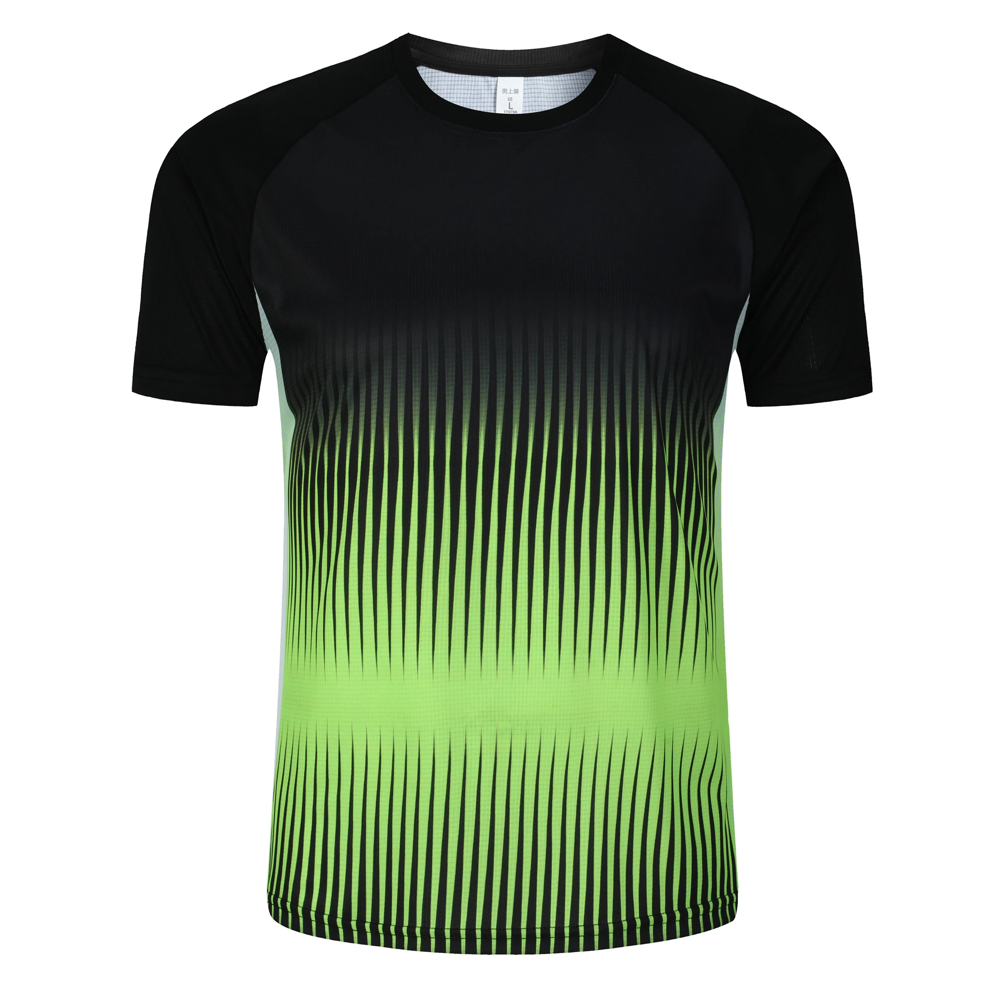 Table Tennis Training China - Kaos Cetak Garis Gradien Fashion untuk