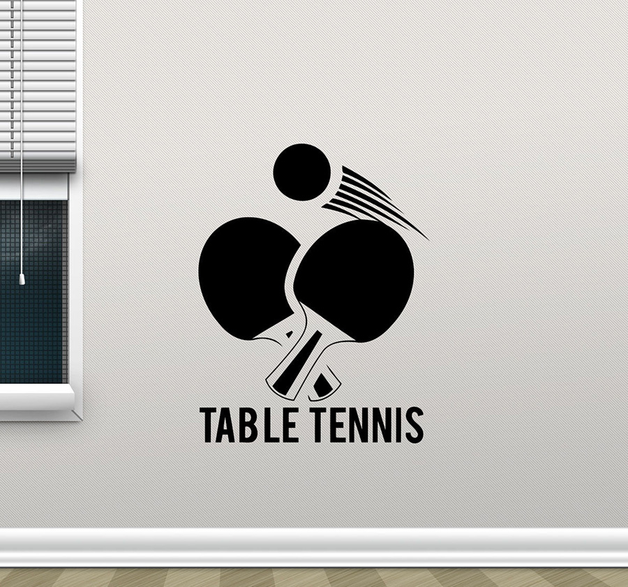 Table Tennis Dimension - Tenis Meja Stiker Dinding Ping Pong