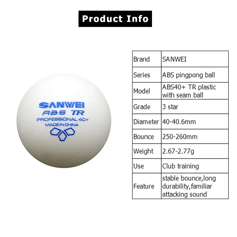 Bola Tenis Meja SANWEI-ABS TR  - Table Tennis Video Game ulasan dan harga
