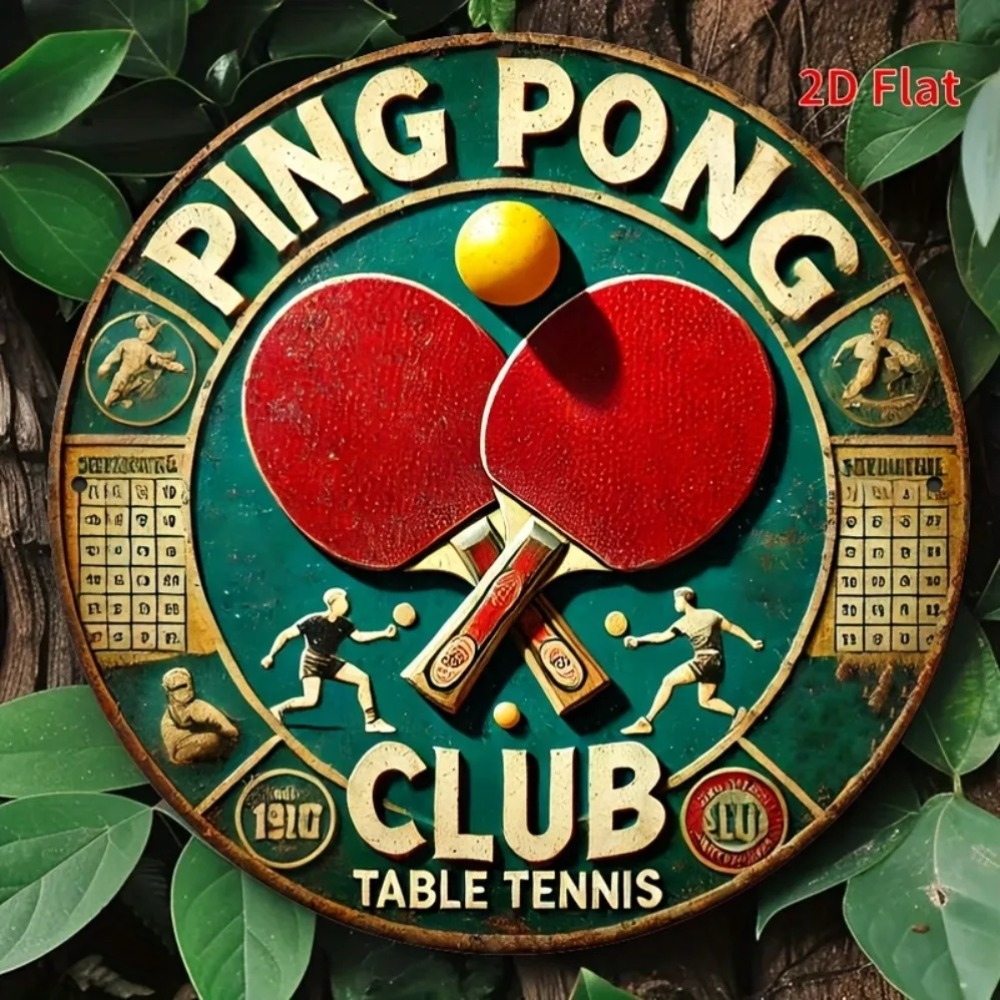 Papan Logam Bulat Vintage 2D u - Table Tennis Dimension ulasan dan harga