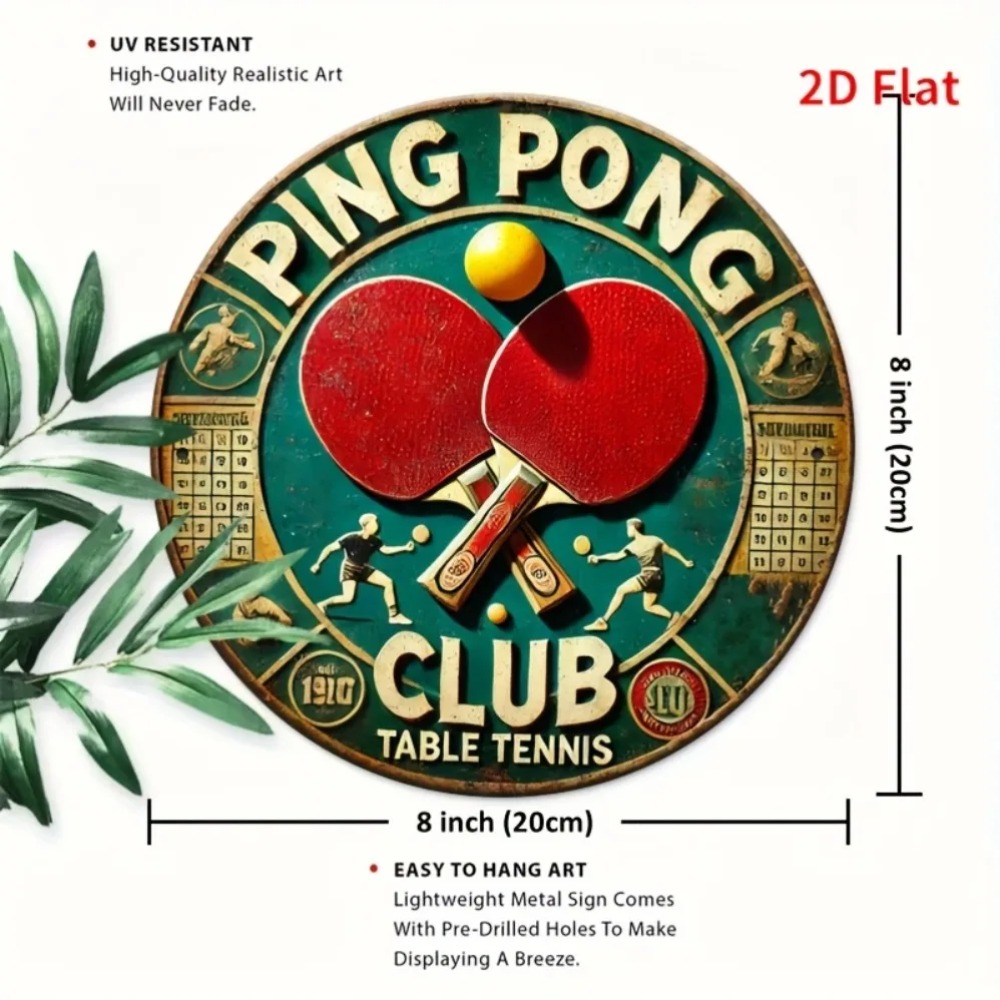 Papan Logam Bulat Vintage 2D u - Table Tennis Dimension ulasan dan harga