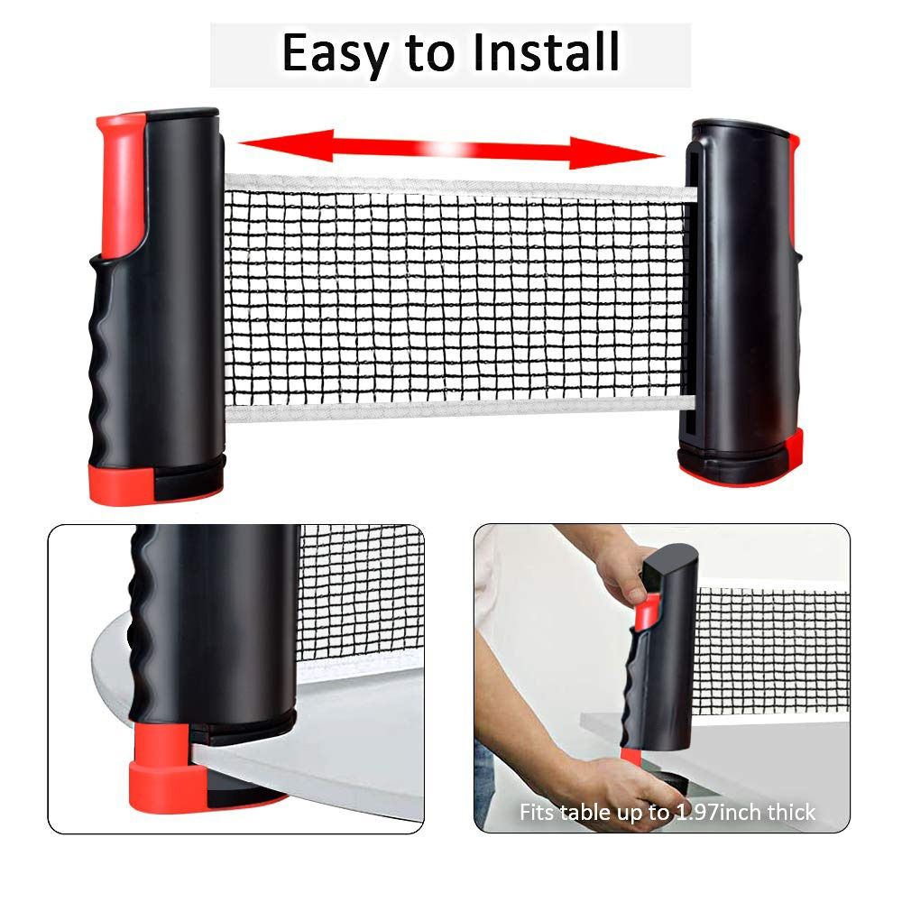 Set Jaring Ping Pong Retractab - Table Tennis Dimension ulasan dan harga