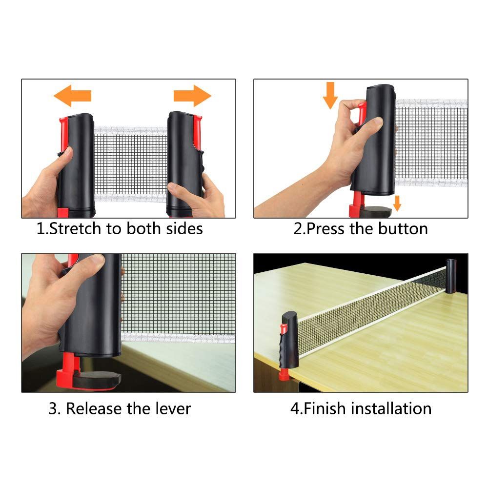 Set Jaring Ping Pong Retractab - Table Tennis Dimension ulasan dan harga