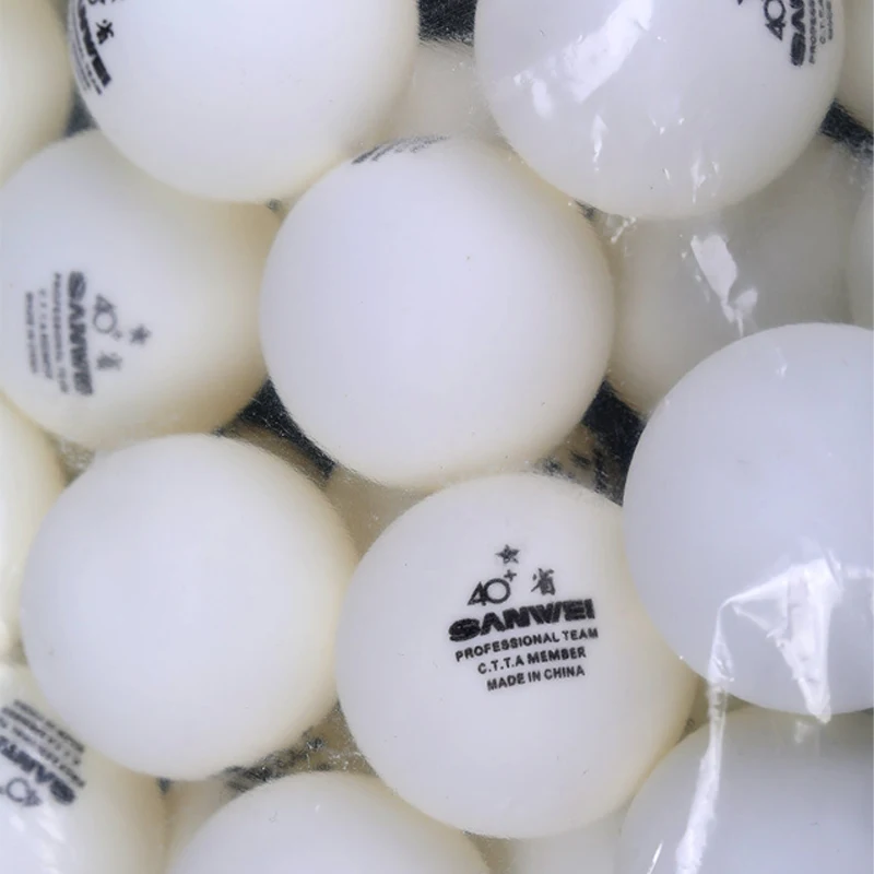 SANWEI 100pcs/pak 40+ Bola Ten - Table Tennis Usa Team ulasan dan harga