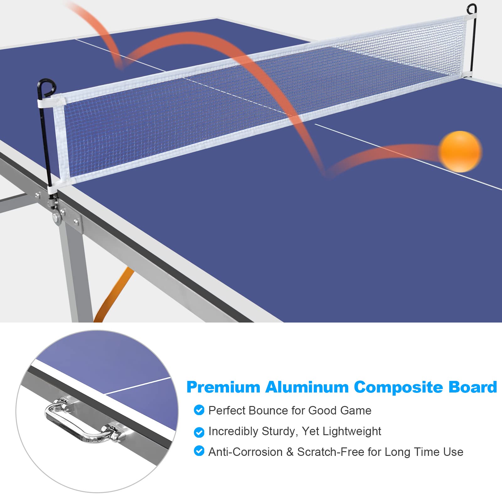 Meja Ping Pong Portabel 6X3ft  - Table Tennis Usa Team ulasan dan harga