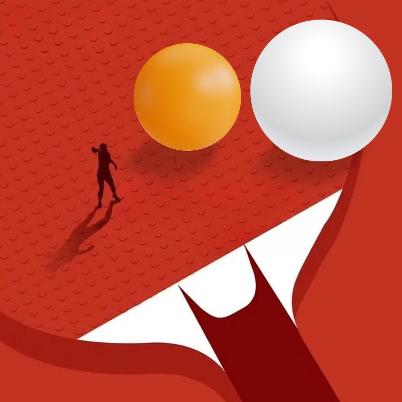 Bola Tenis Meja Besar 55Mm unt - Table Tennis Olympics ulasan dan harga